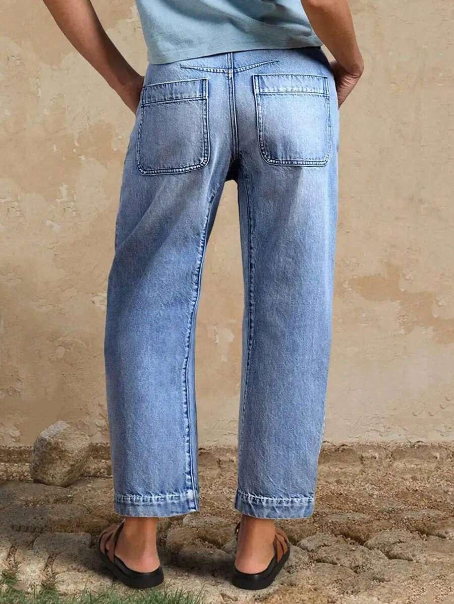 SHEIN NIEBIESKIE SPODNIE JEANS S06__S
