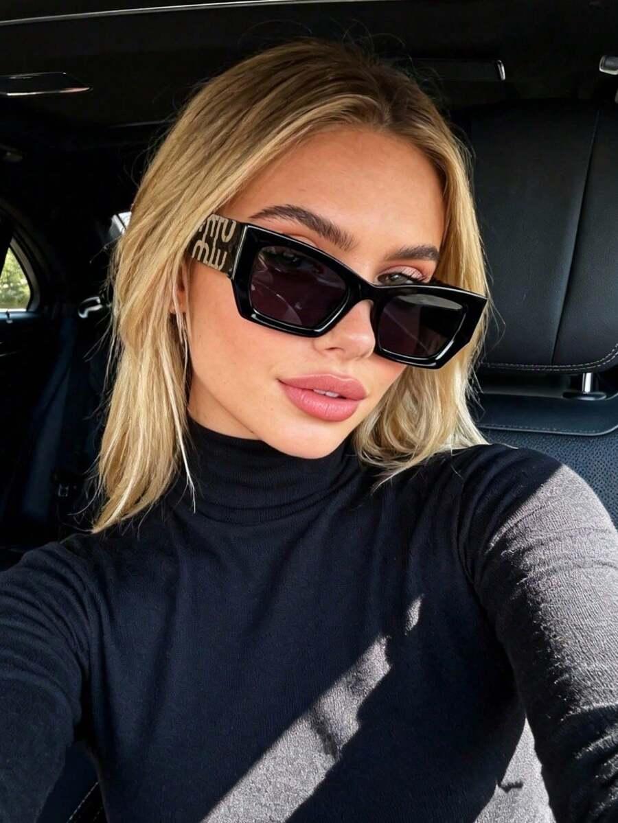 SHEIN CZARNE OKULARY PRZECIWSŁONECZNE S07
