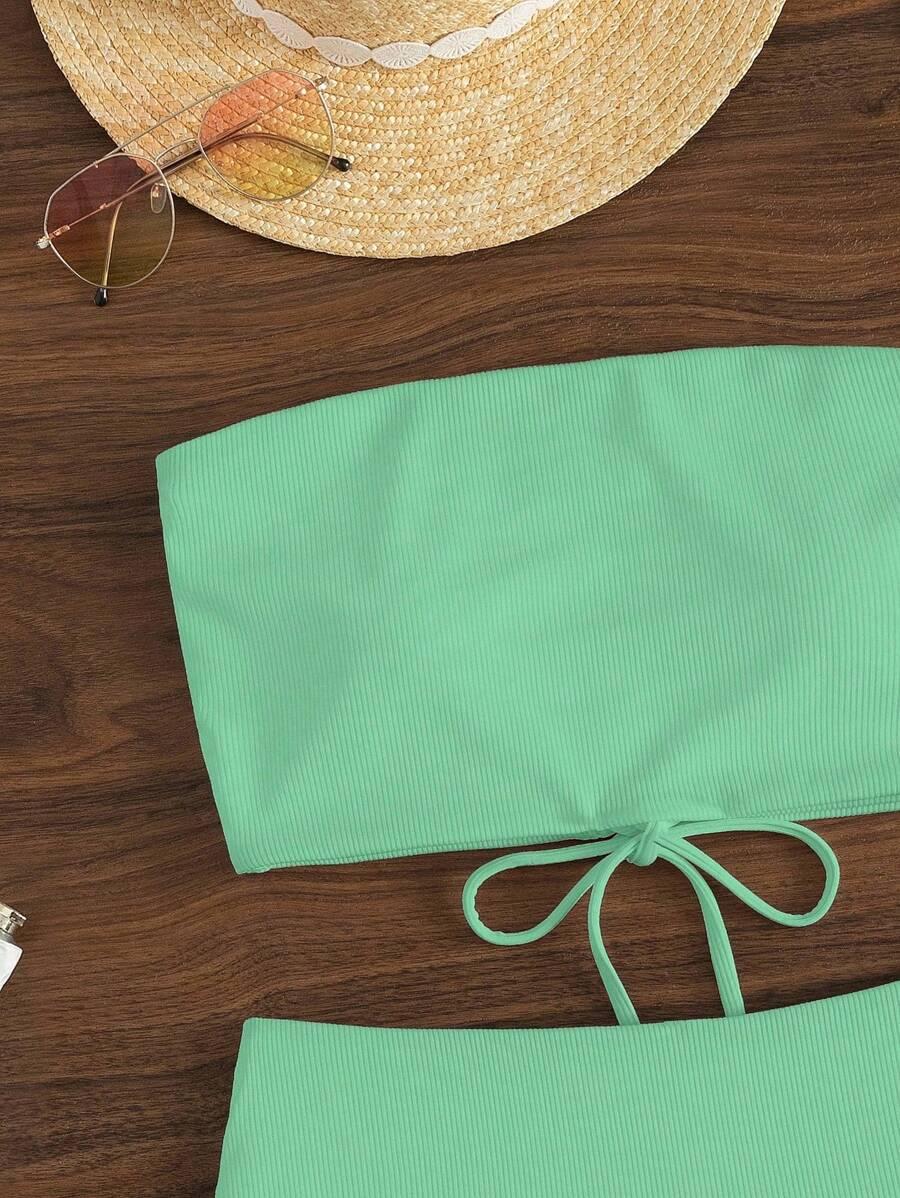SWIM BASICS ZIELONY DWUCZĘŚCIOWY STRÓJ KĄPIELOWY S09__M