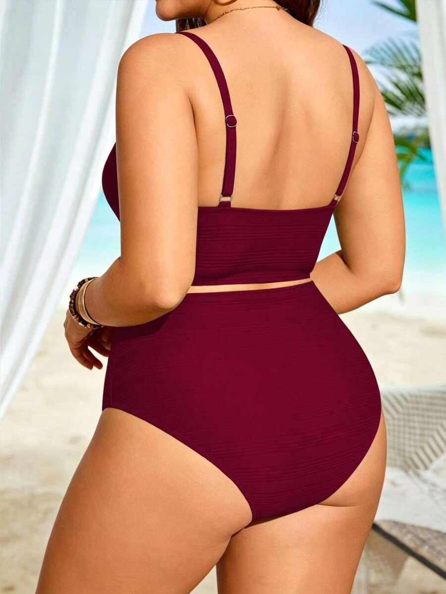 SWIM LUSHOIRE BORDOWY DWUCZĘŚCIOWY STRÓJ KĄPIELOWY TEKSTURA S09__XXL