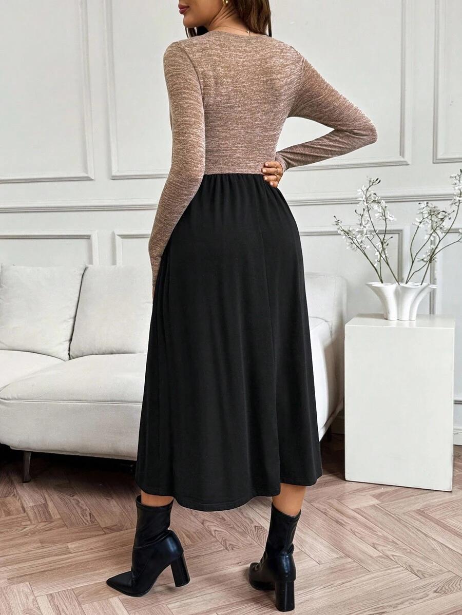 SHEIN SUKIENKA DŁUGI RĘKAW S06__L