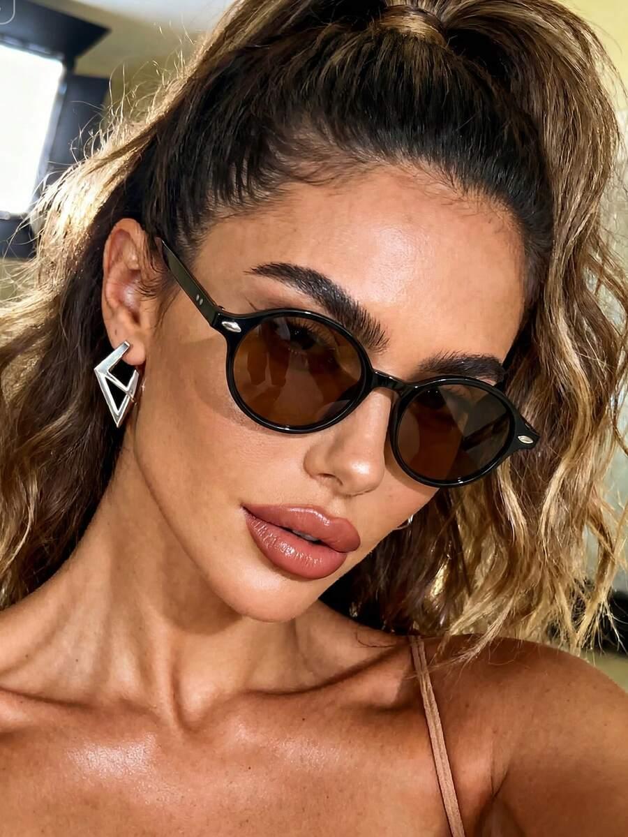 SHEIN OKULARY PRZECIWSŁONECZNE CZARNE OPRAWKI S07