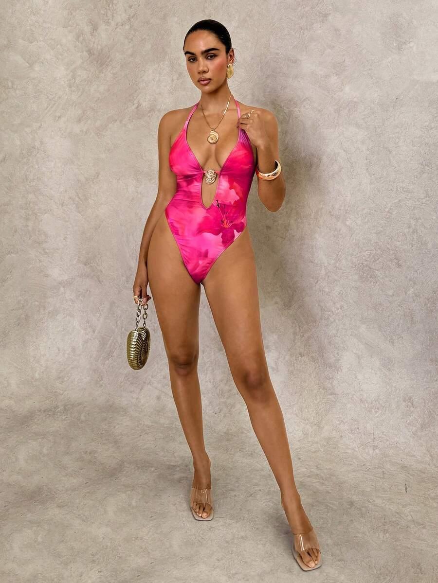 SWIM GLAMINE JEDNOCZĘŚCIOWY STRÓJ KĄPIELOWY KWIATY S09__S