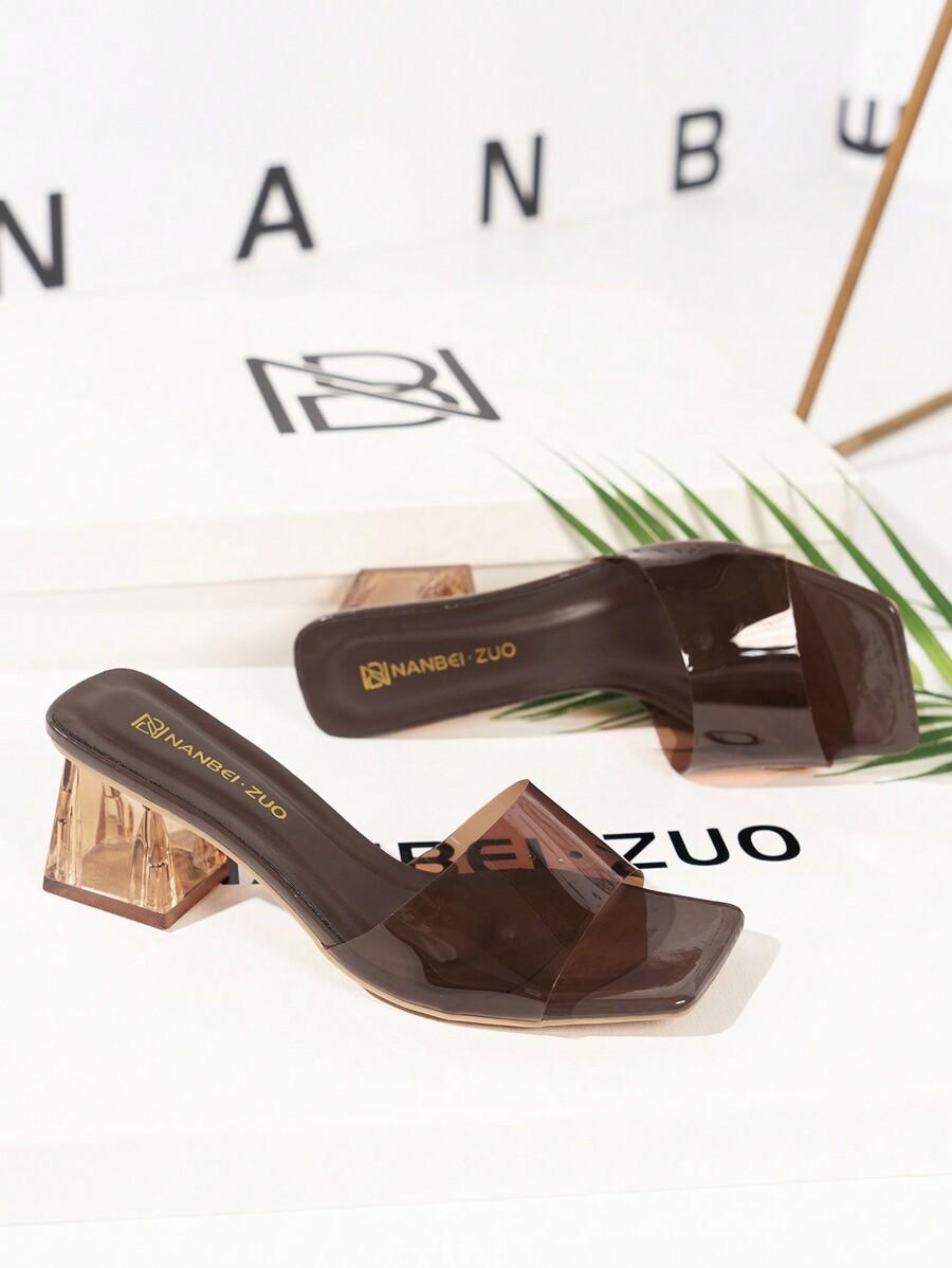 SHEIN BRĄZOWE KLAPKI OBCAS S06__40