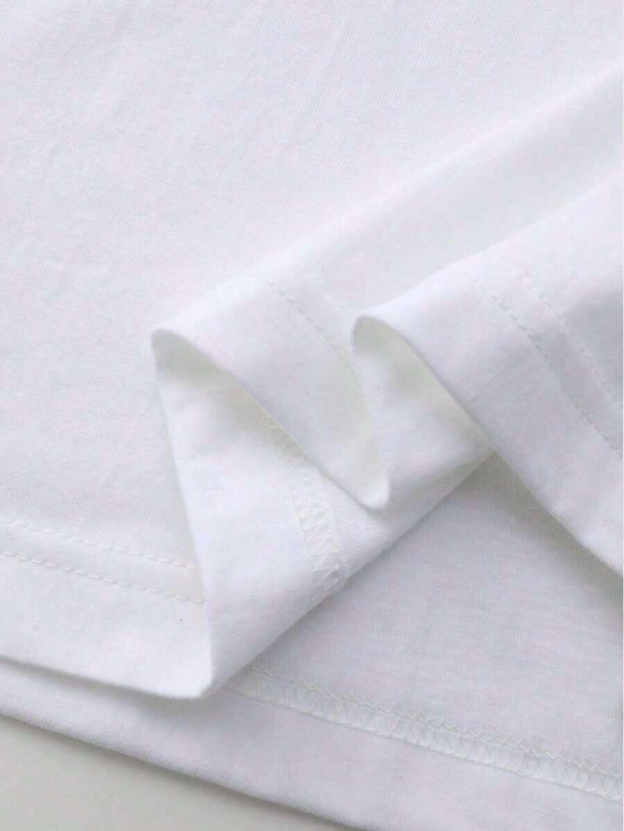 SHEIN BIAŁY T-SHIRT NADRUK PK01__S