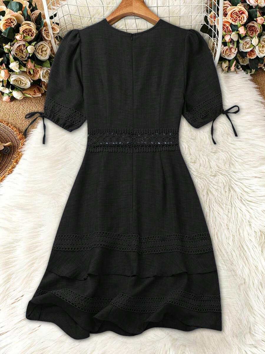 BALVESSA CZARNA MINI SUKIENKA S06__L