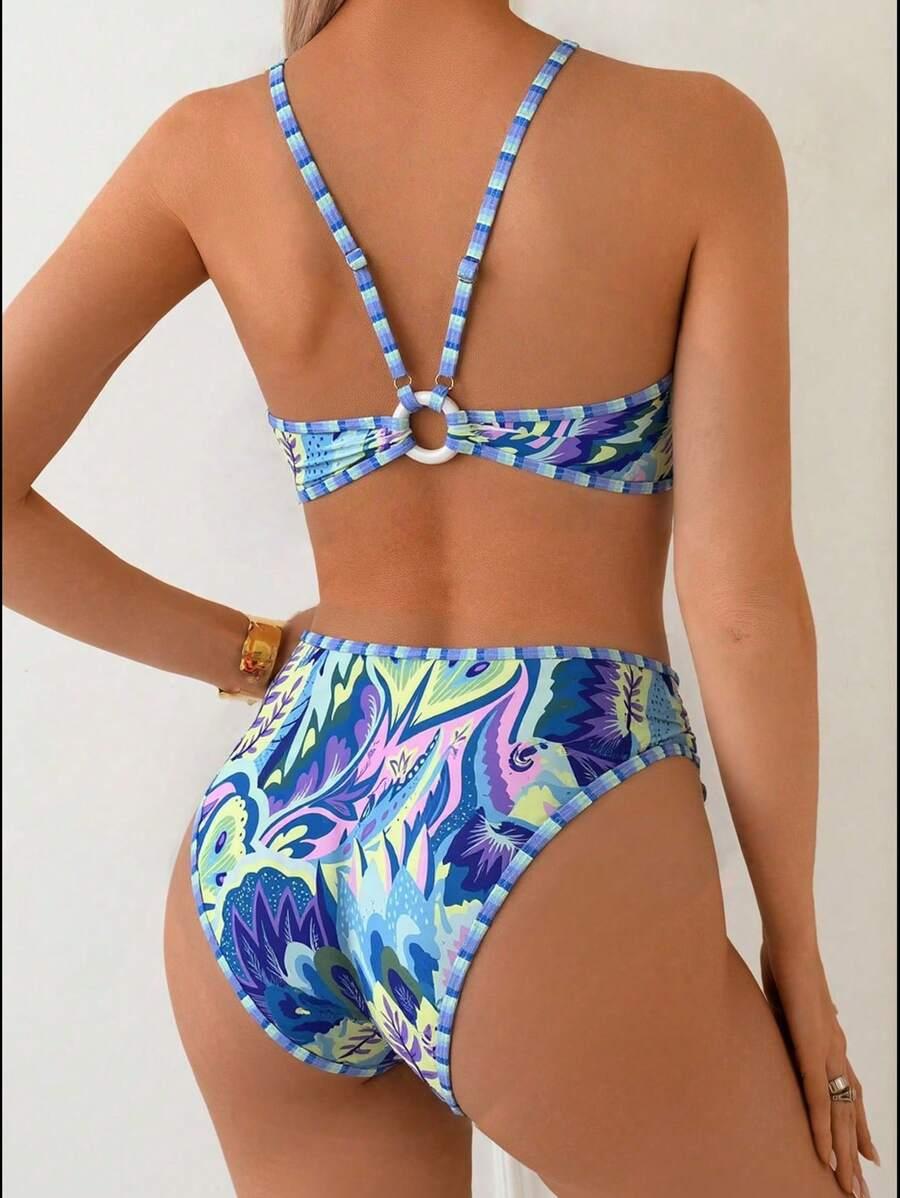SHEIN DWUCZĘŚCIOWY STRÓJ KĄPIELOWY WZÓR S09__S