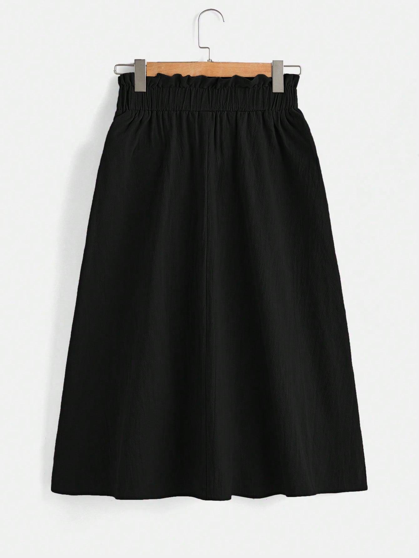 SHEIN MIDI SPÓDNICA GUZIKI S06__M