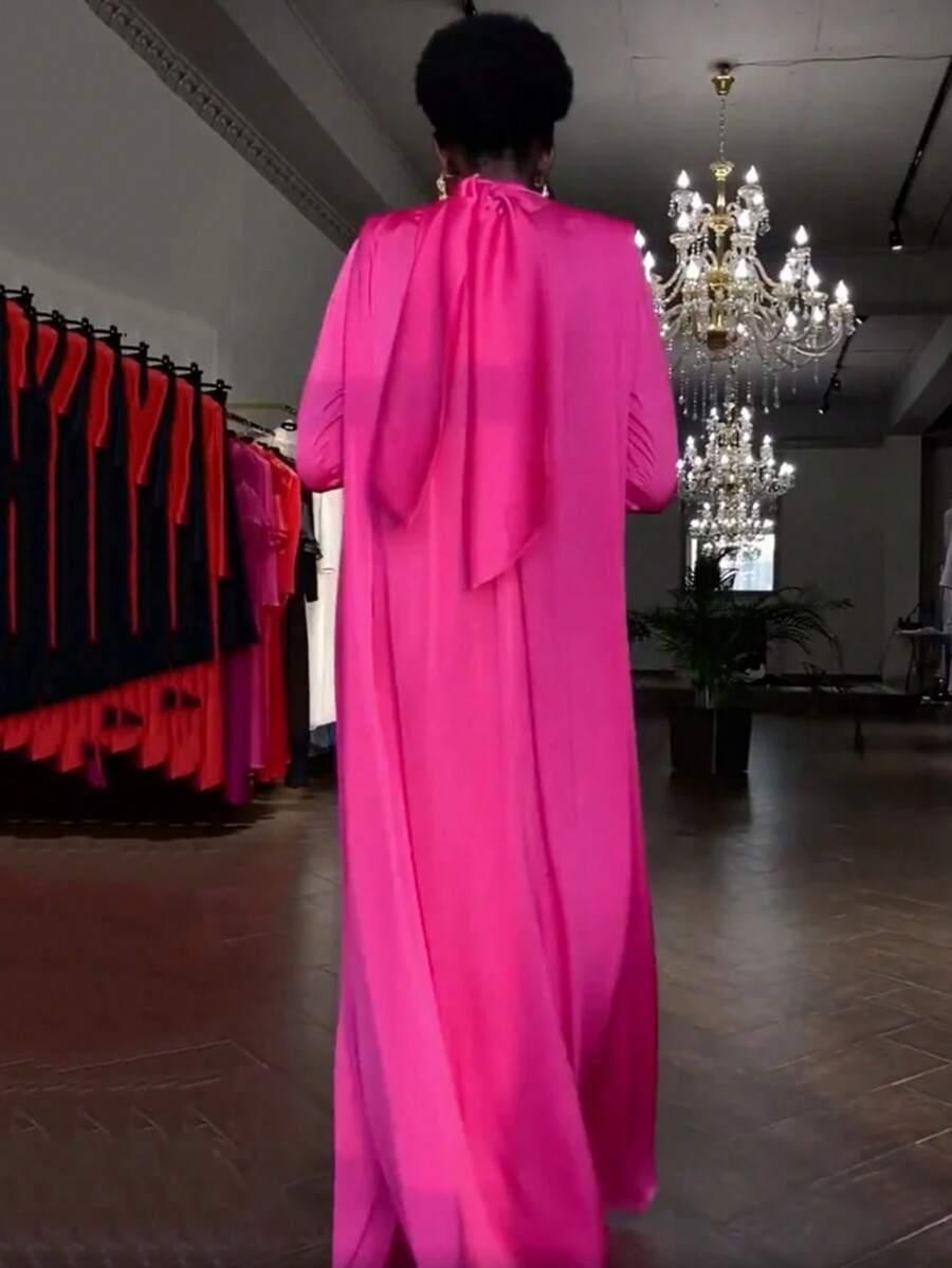 SHEIN RÓŻOWA MAXI SUKIENKA S06__XL