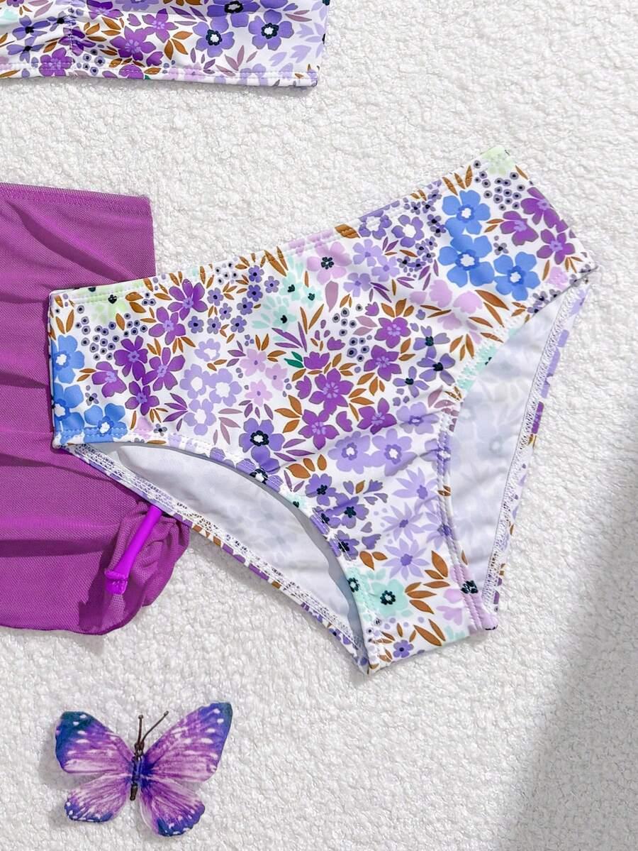 SHEIN DWUCZĘŚCIOWY STRÓJ KĄPIELOWY SPÓDNICA KOMPLET S09__110-116