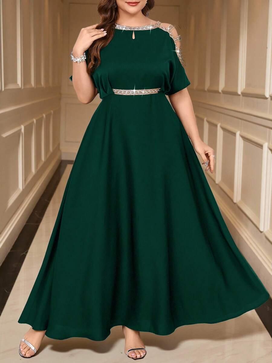 SHEIN ZIELONA MAXI SUKIENKA S06__XXL