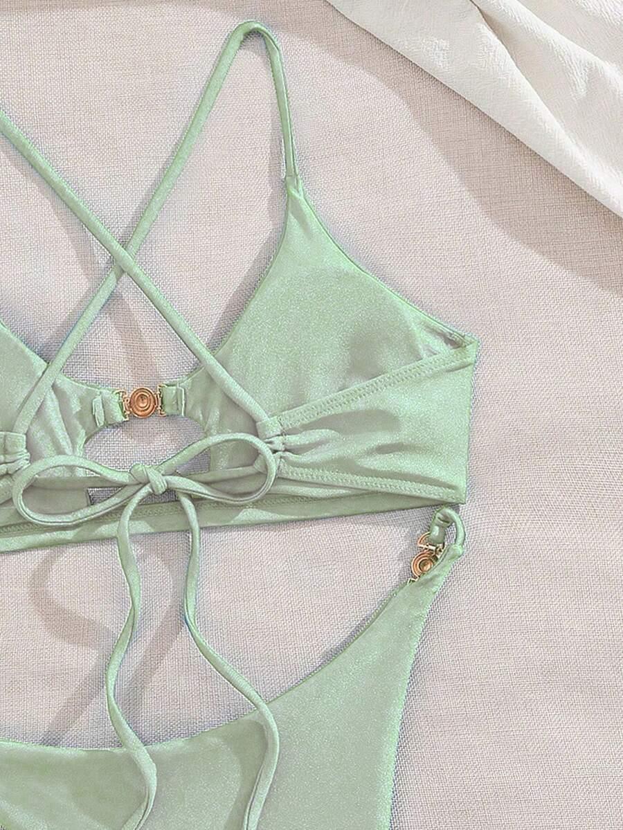 SHEIN DWUCZĘŚCIOWY STRÓJ KĄPIELOWY S09__L