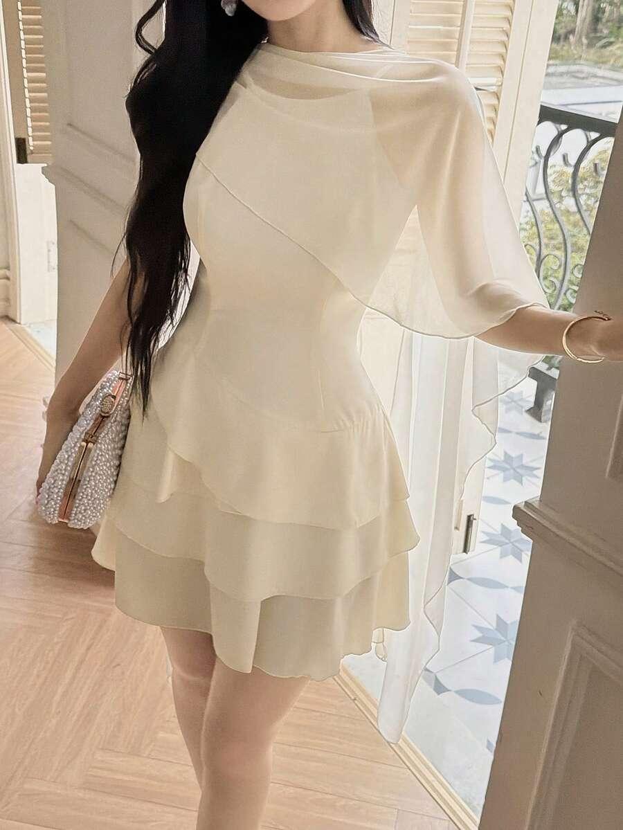 MODELYN KREMOWA MINI SUKIENKA S06__L