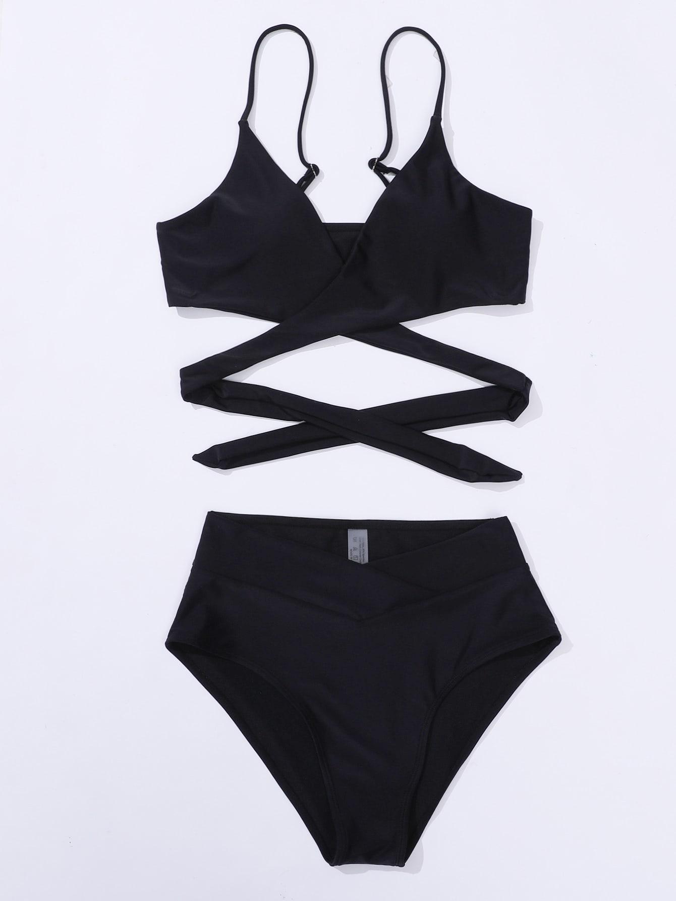 SWIM BASICS CZARNY DWUCZĘŚCIOWY STRÓJ KĄPIELOWY S09__XL
