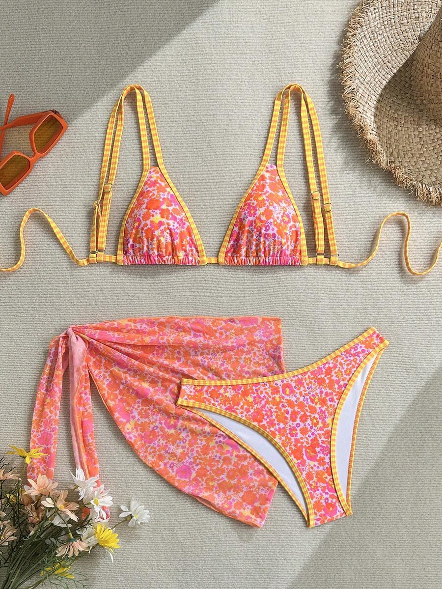 SWIM VCAY DWUCZĘŚCIOWY STRÓJ KĄPIELOWY CHUSTA KOMPLET S09__M