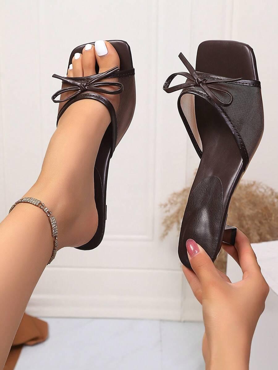 SHEIN BRĄZOWE KLAPKI OBCAS S06__39