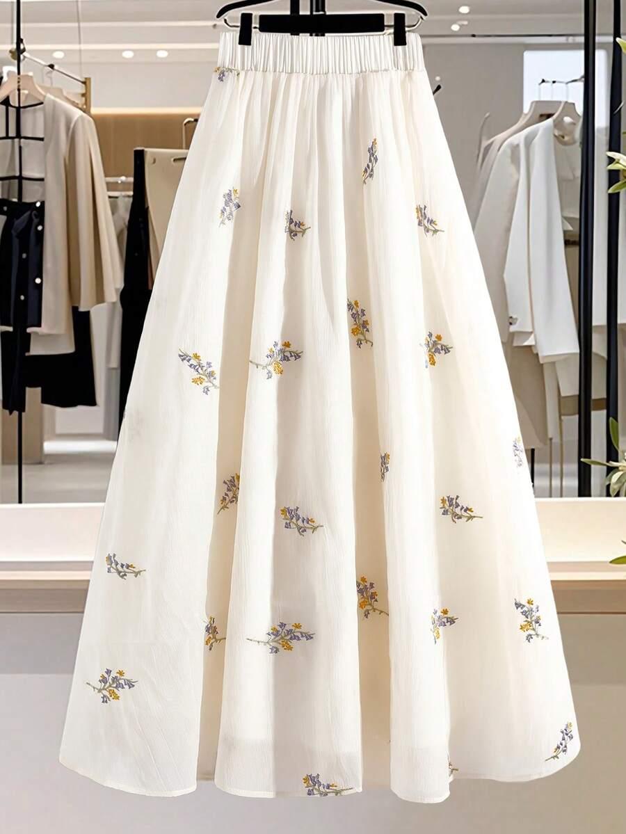 SHEIN MAXI SPÓDNICA NADRUK S06__S
