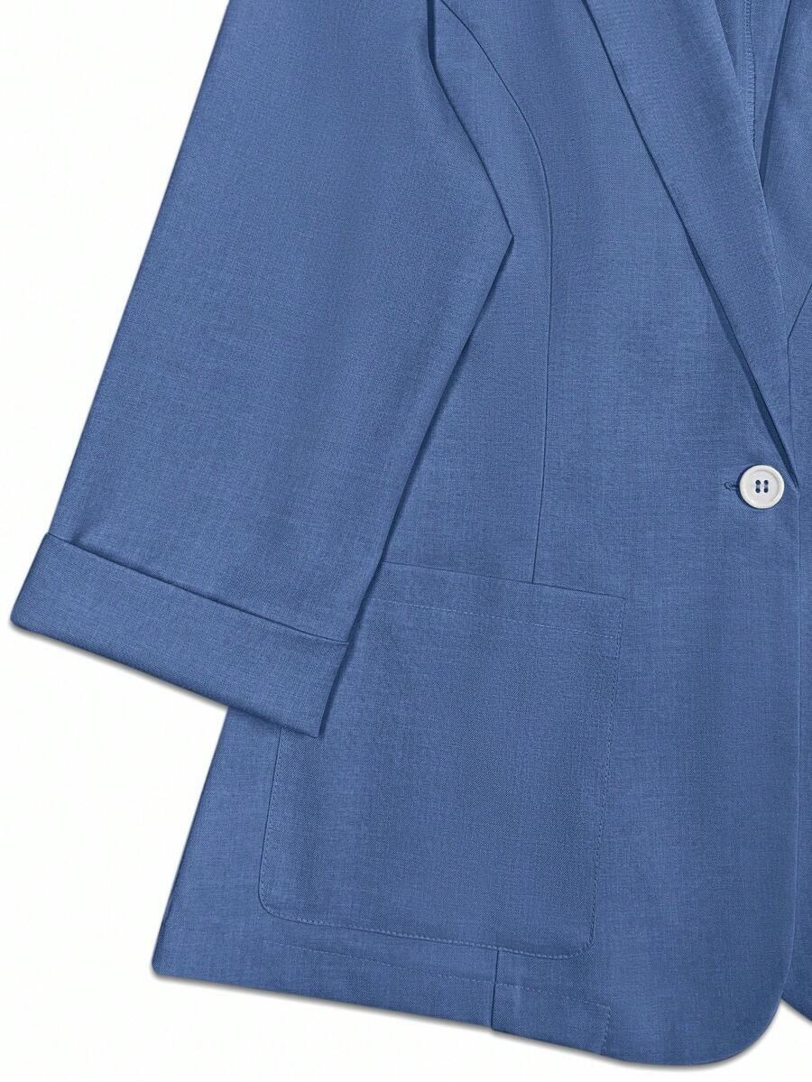 SHEIN NIEBIESKA MARYNARKA GUZIK S06__M