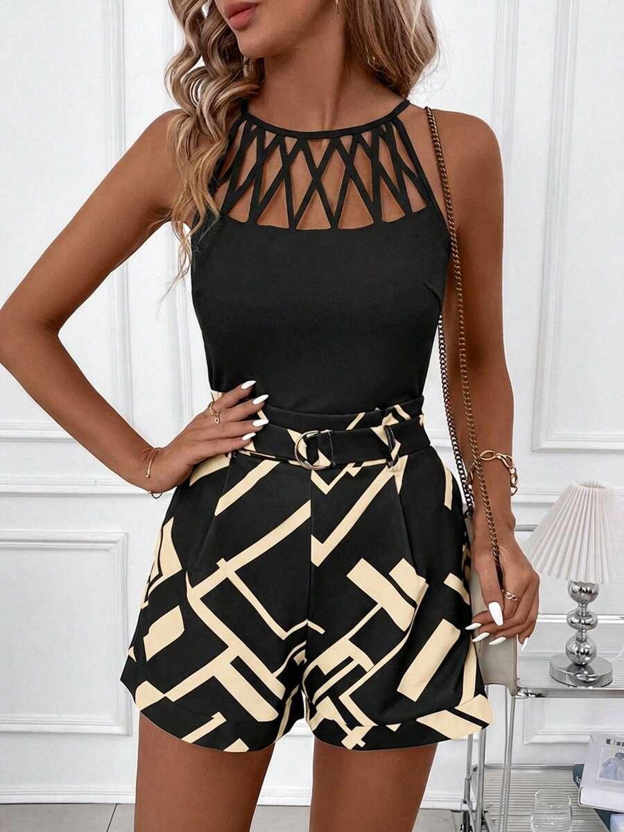 SHEIN KOMPLET TOP SPODENKI S06__S