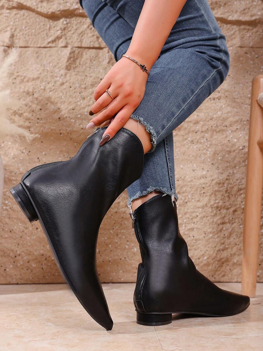 SHEIN CZARNE BOTKI IMITACJA SKÓRY W01__38