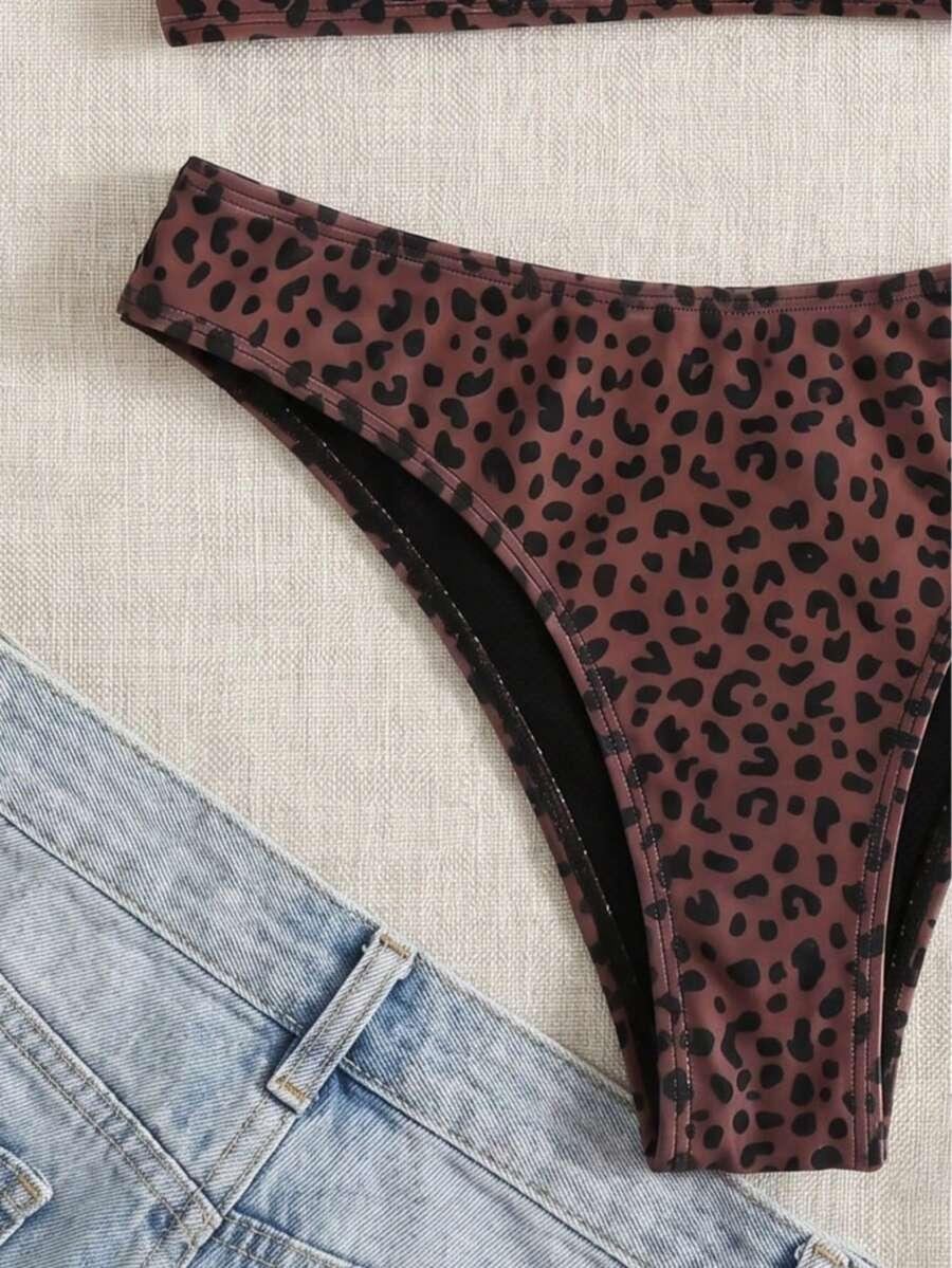 SHEIN DWUCZĘŚCIOWY STRÓJ KĄPIELOWY ANIMAL PRINT S09__S