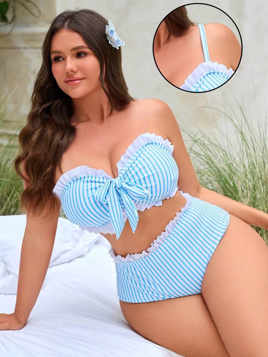 SWIM MOD DWUCZĘŚCIOWY STRÓJ KĄPIELOWY WZÓR PASKI S09__46