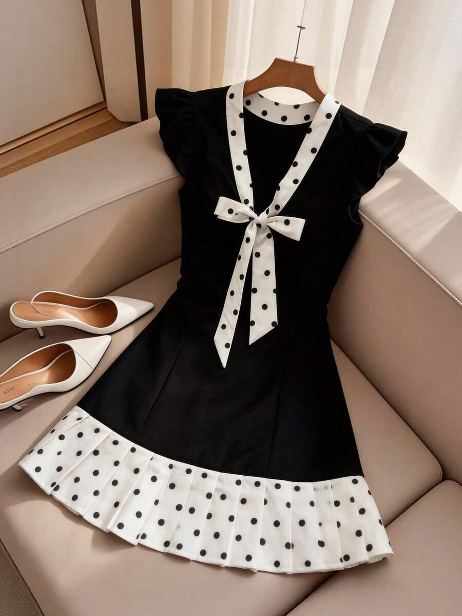 FRANCLIA CZARNA MINI SUKIENKA S06__M