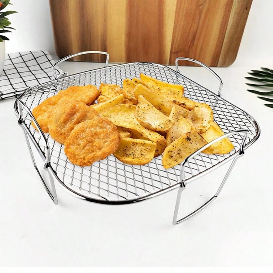 SHEIN METALOWA TACKA DO AIR FRYER S07__9X21X21CM