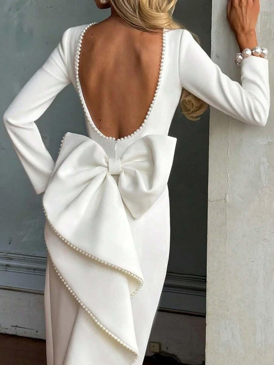 SHEIN BIAŁA MAXI SUKIENKA S06__M