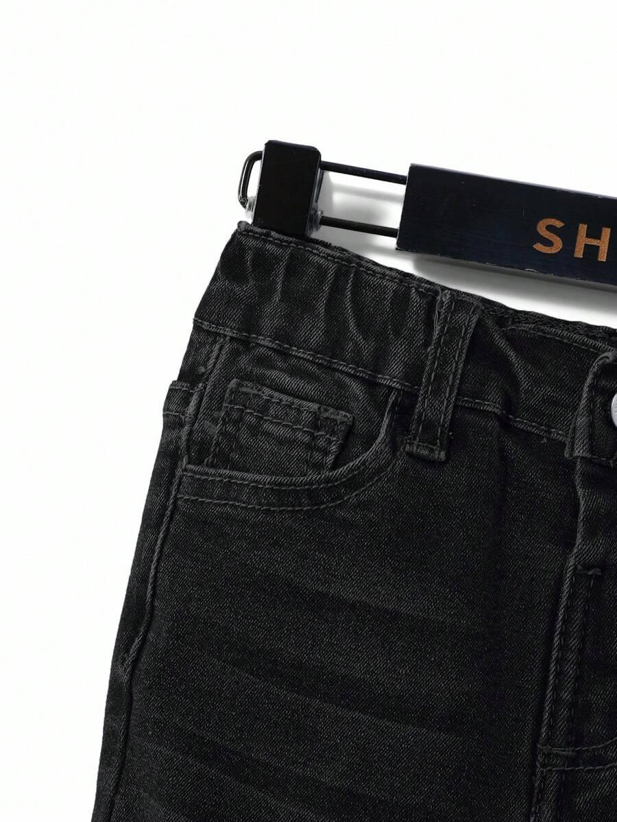 SHEIN CZARNE SPODNIE JEANS S06__104-110