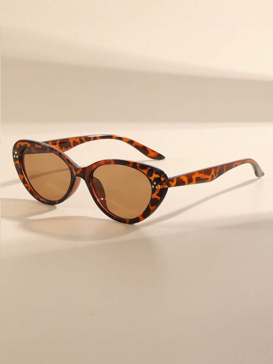 SHEIN BRĄZOWE OKULARY PRZECIWSŁONECZNE S07