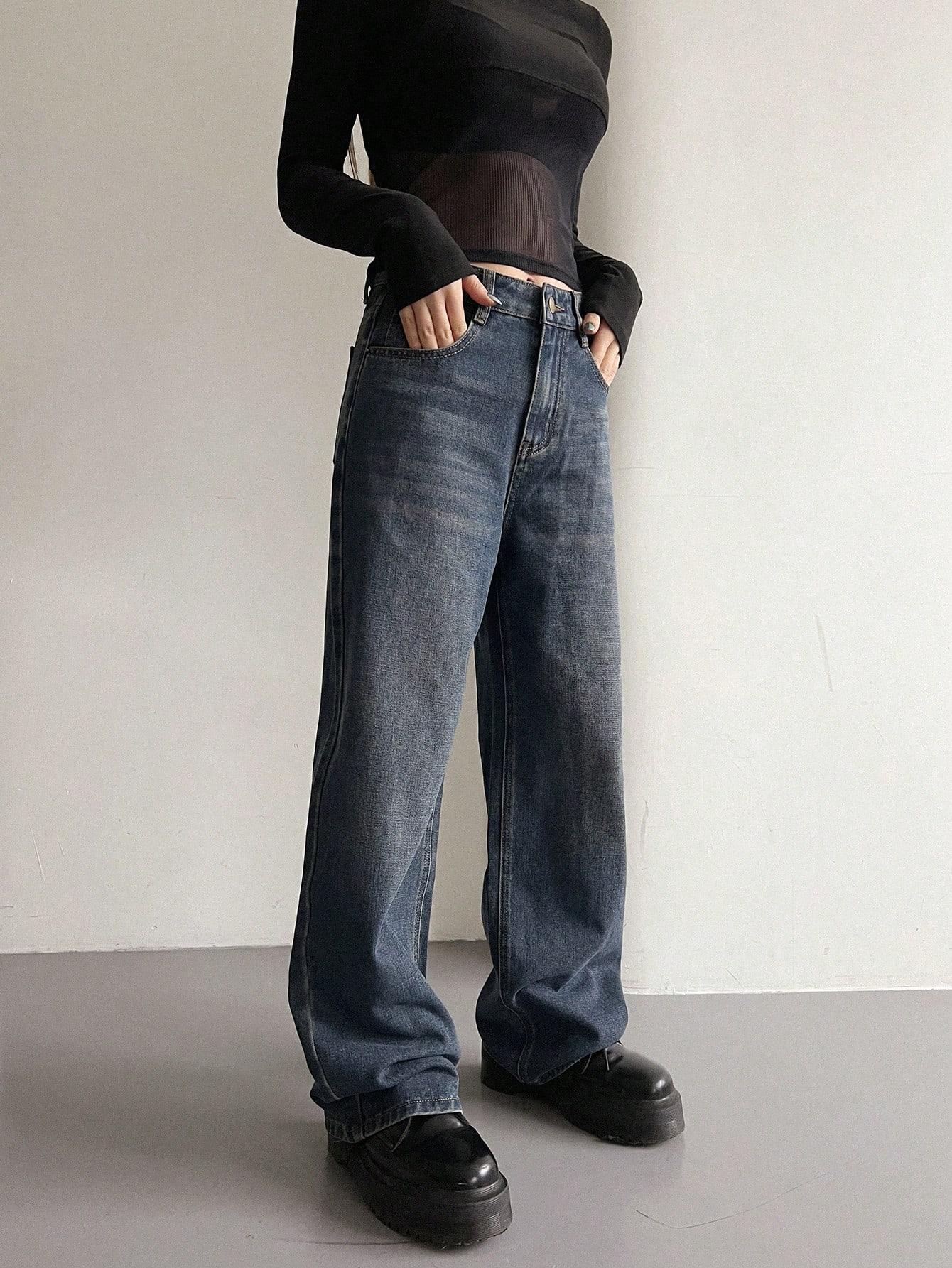 SHEIN SPODNIE JEANS WYSOKI STAN S06__L
