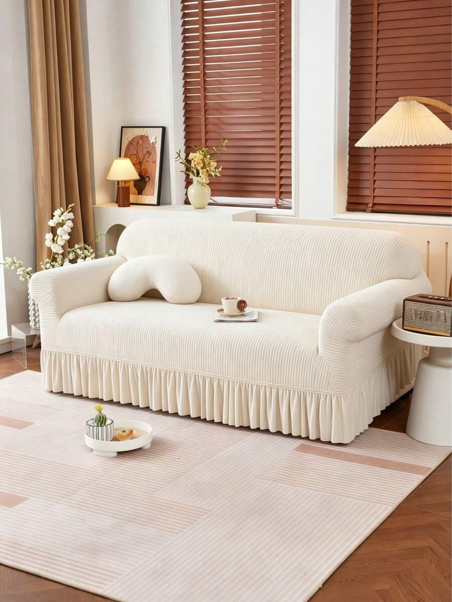 SHEIN BEŻOWY POKROWIEC NA KANAPĘ S07__145X145X180CM