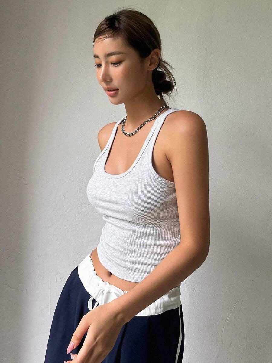 DAZY SZARY TOP CASUAL S09__M