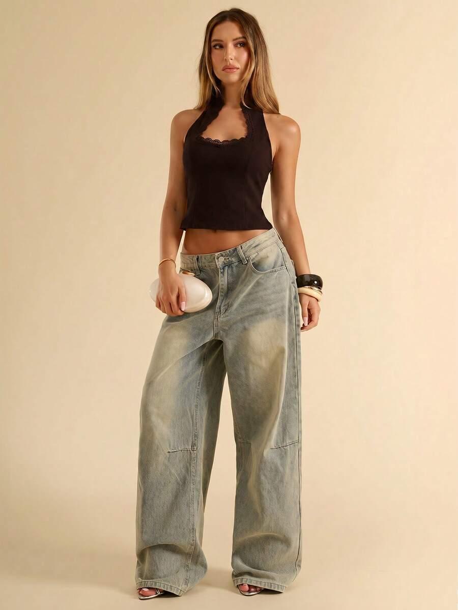 SHEIN BRĄZOWY TOP BEZ RĘKAWÓW S06__XS