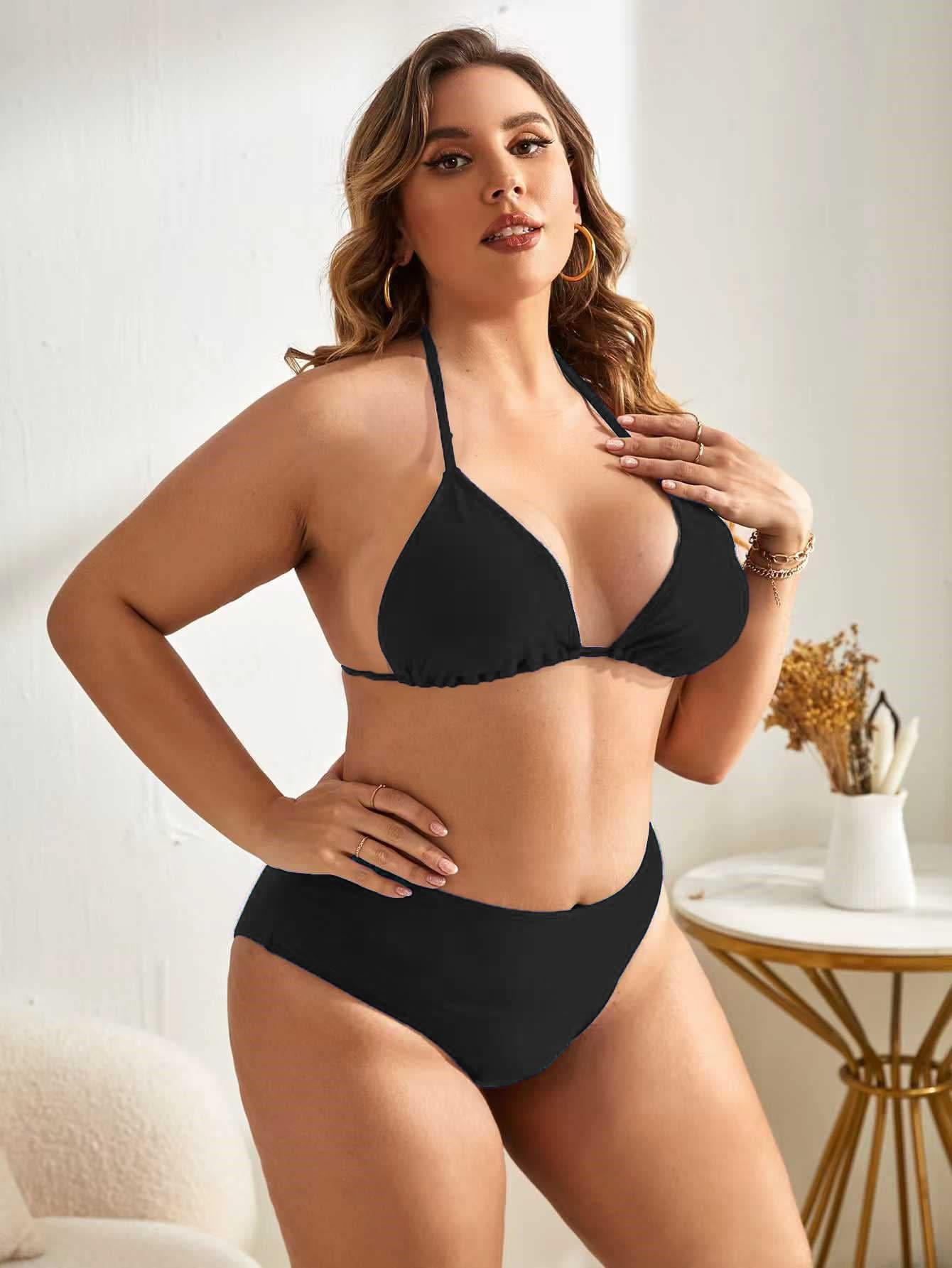 SWIM BASICS CZARNY DWUCZĘŚCIOWY STRÓJ KĄPIELOWY S09__50
