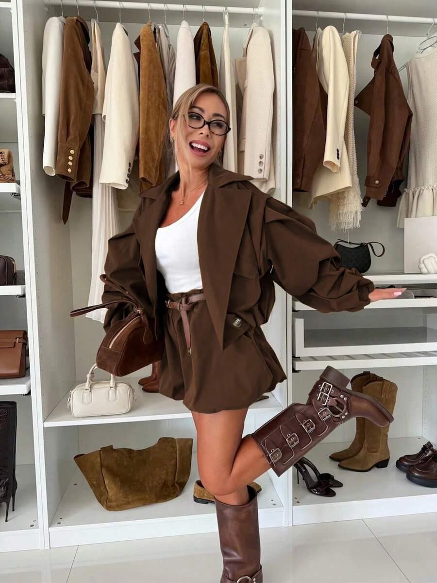 SHEIN KURTKA SPODENKI KOMPLET S06__S