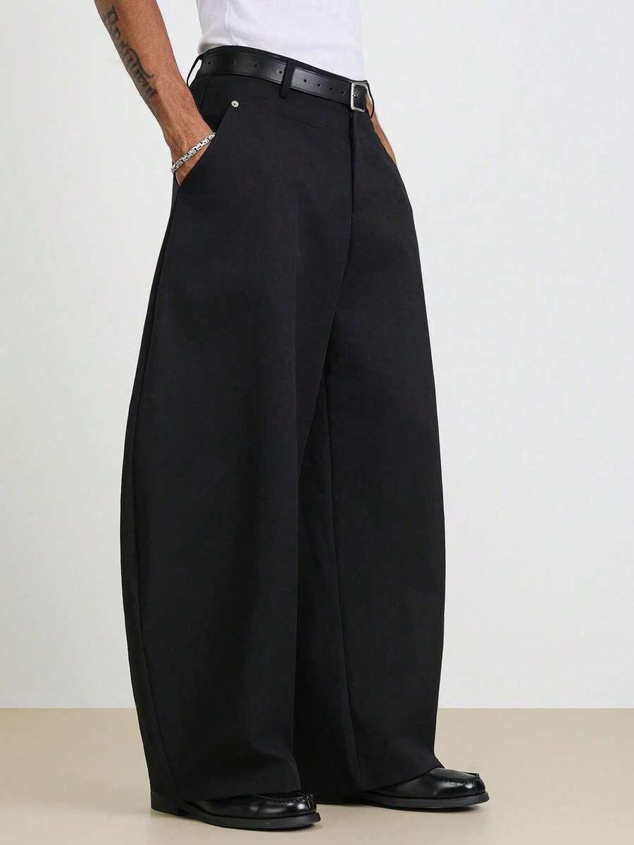 MANFINITY CZARNE BAGGY SPODNIE JENSOWE S06__M