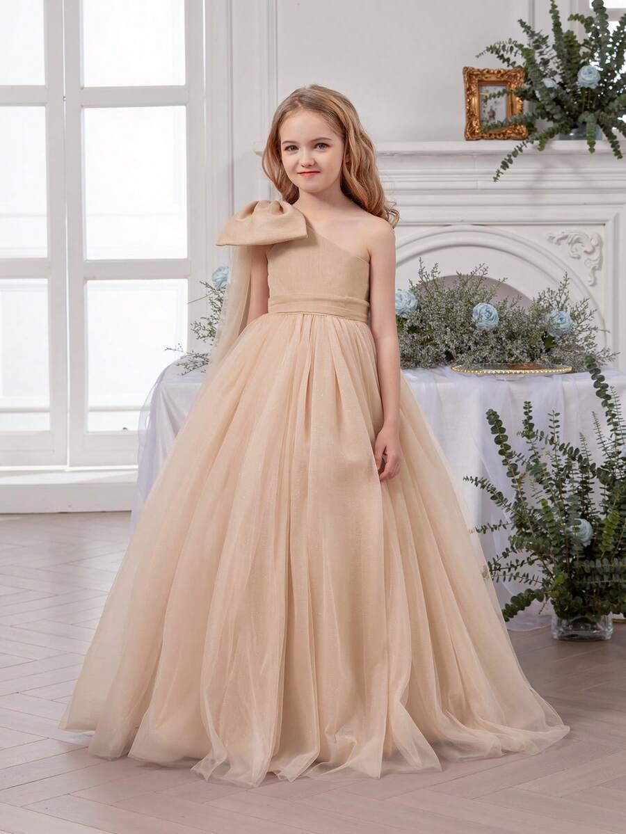 SHEIN BEŻOWA SUKIENKA KOKARDA S06__158/164