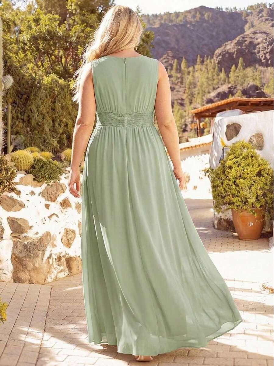 SHEIN ZIELONA MAXI SUKIENKA S09__50