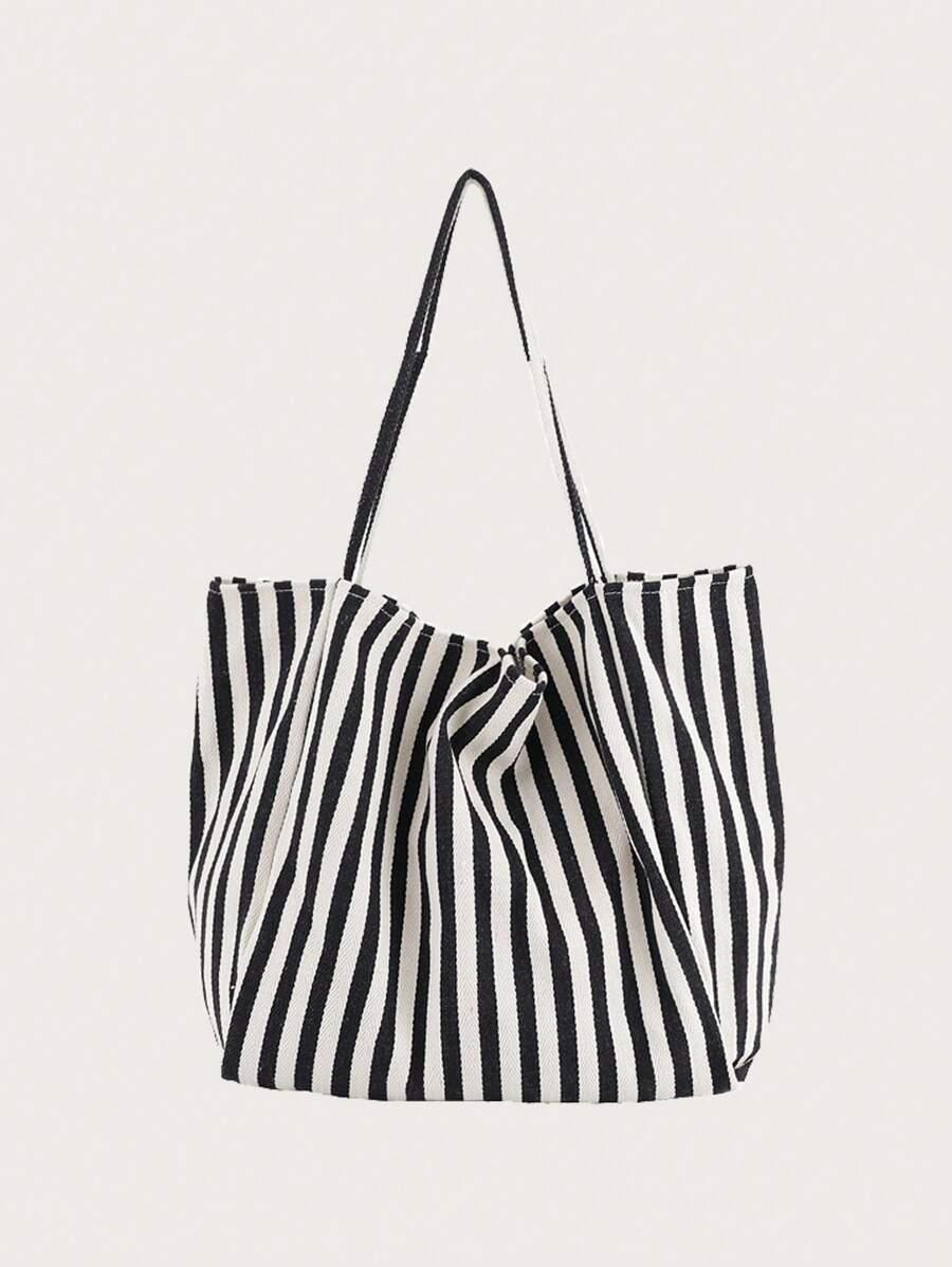 YOGODLNS PLAŻOWA TORBA W PASKI S07__34X18X32