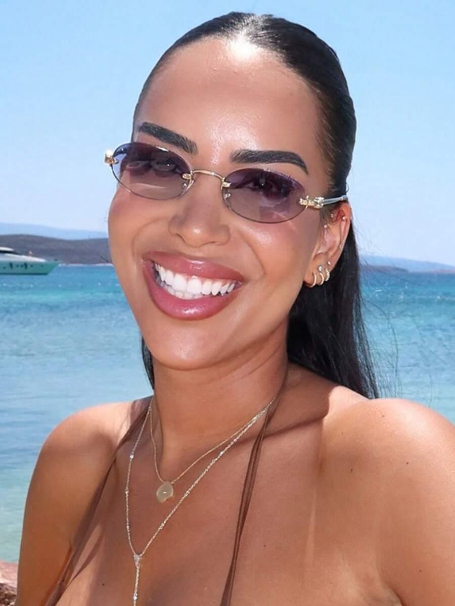 SHEIN OKULARY PRZECIWSŁONECZNE CZARNE OPRAWKI S07