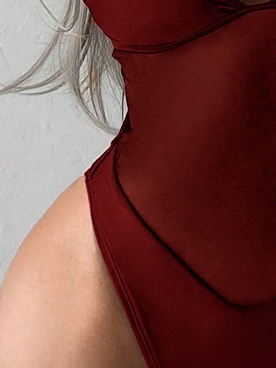 SHEIN JEDNOCZĘŚCIOWY STRÓJ KĄPIELOWY S06__L