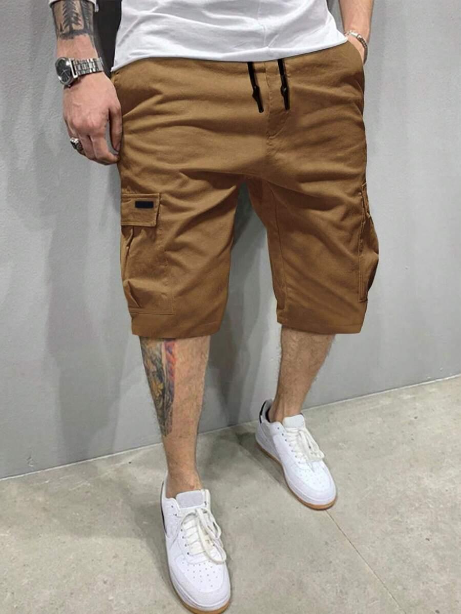 MANFINITY BRĄZOWE SPODENKI KIESZENIE PK01__XXL