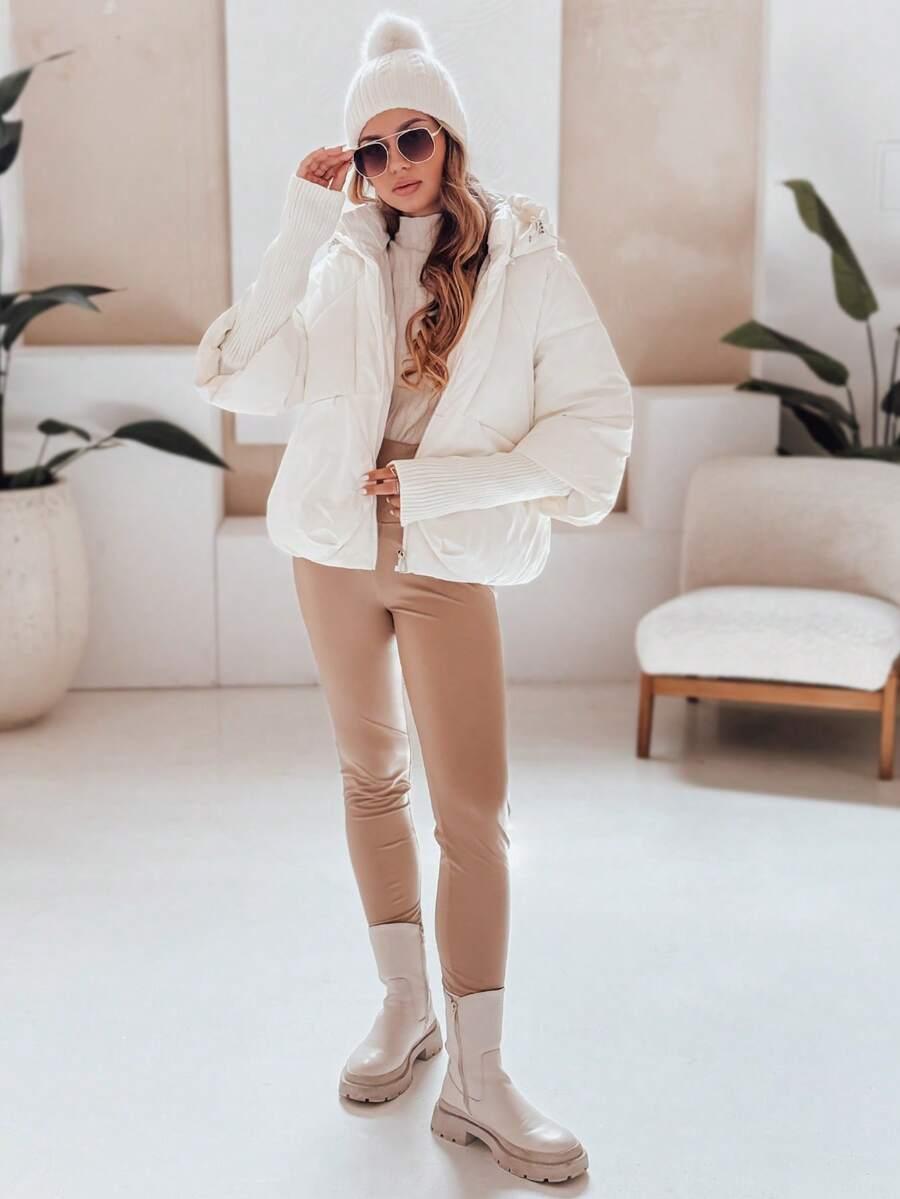 SHEIN BIAŁA PIKOWANA KURTKA W01__XL