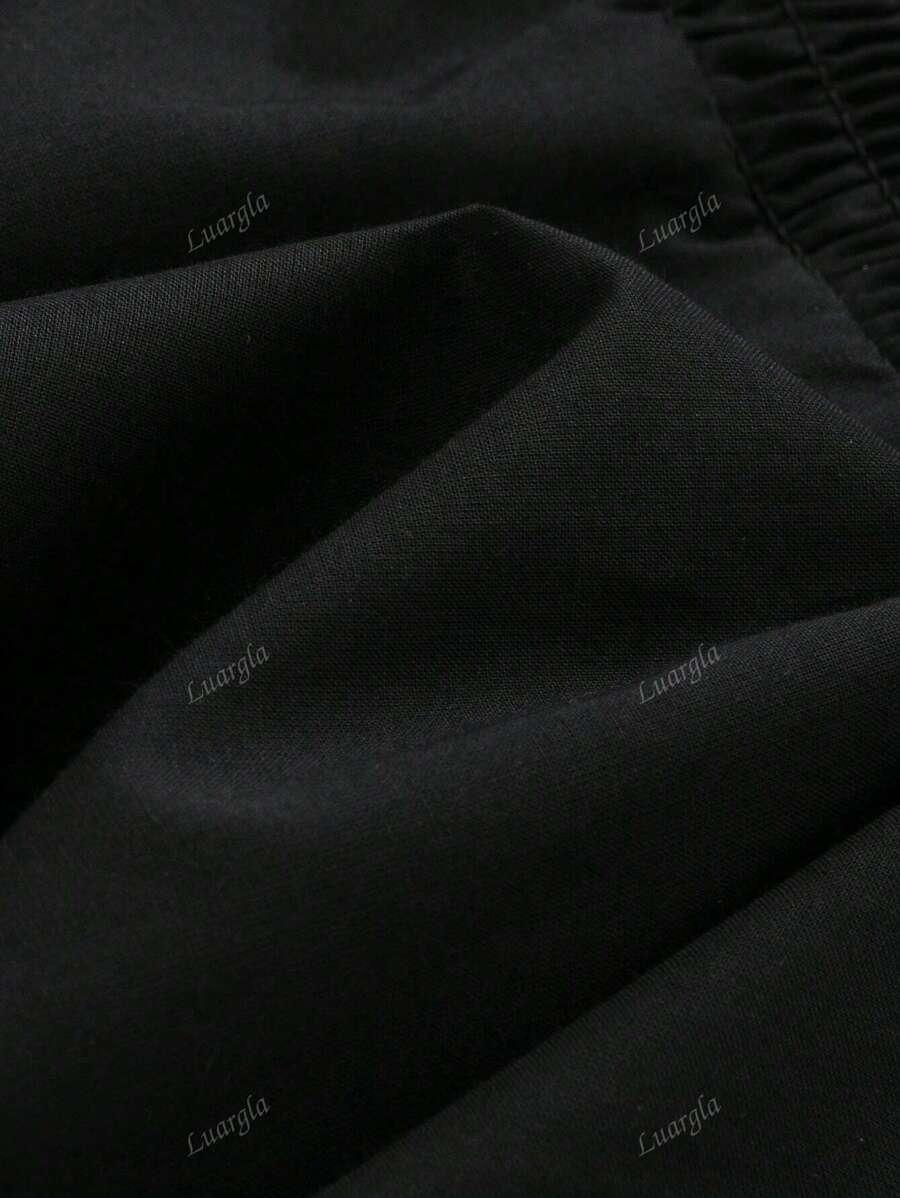 SHEIN CZARNY TOP NA RAMIĄCZKACH S06__L