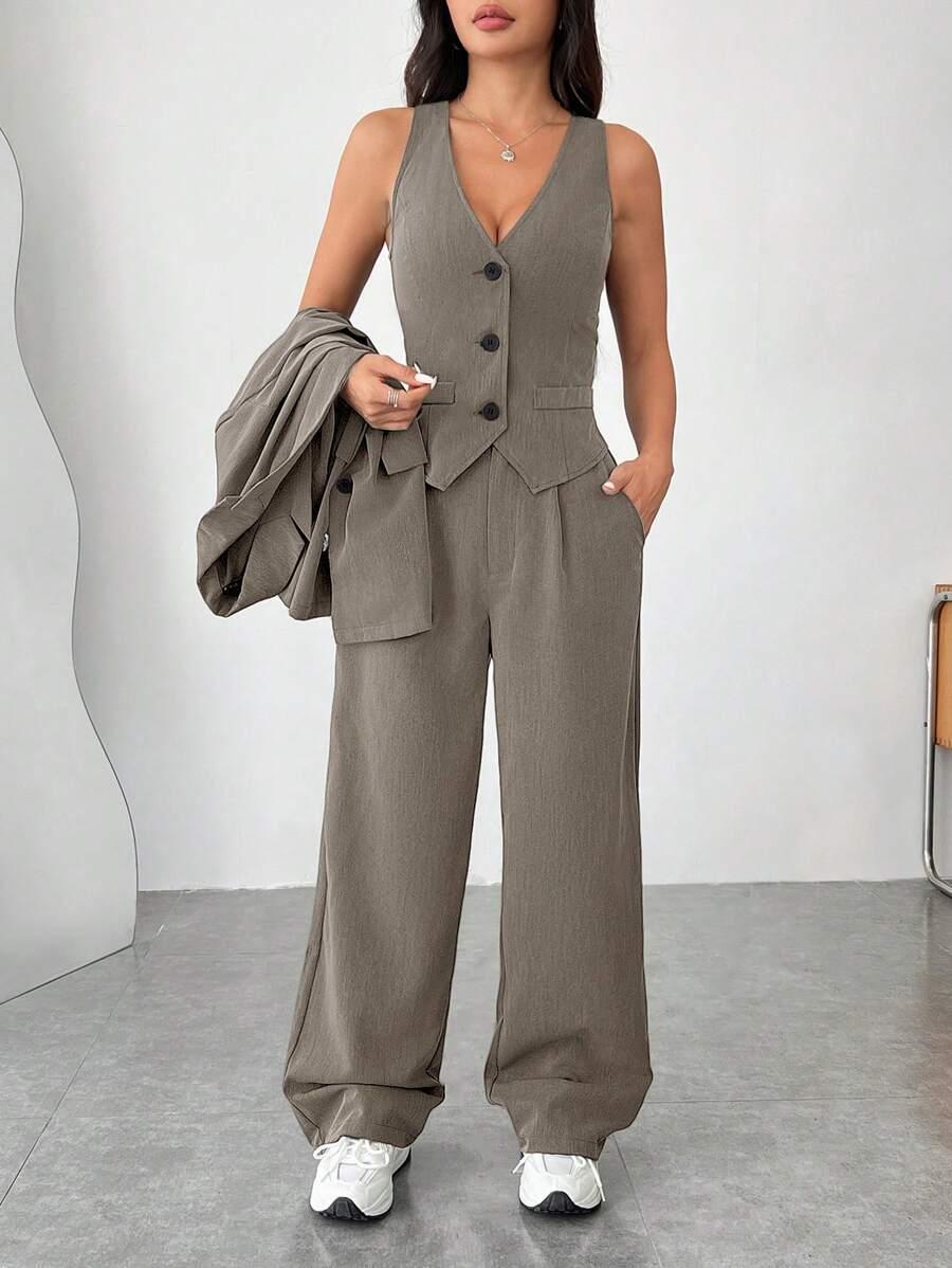 SHEIN MARYNAKA SPODNIE KAMIZELKA KOMPLET S06__46