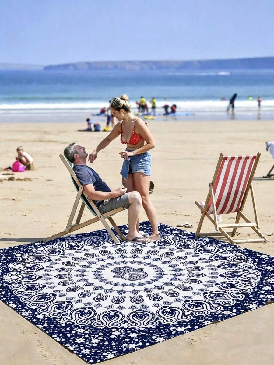 SHEIN KOC PLAŻOWY WZÓR S07__185X185CM