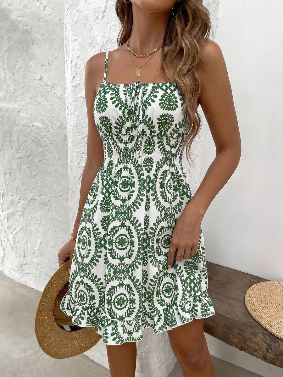 SHEIN MINI SUKIENKA NA RAMIĄCZKACH S09__S