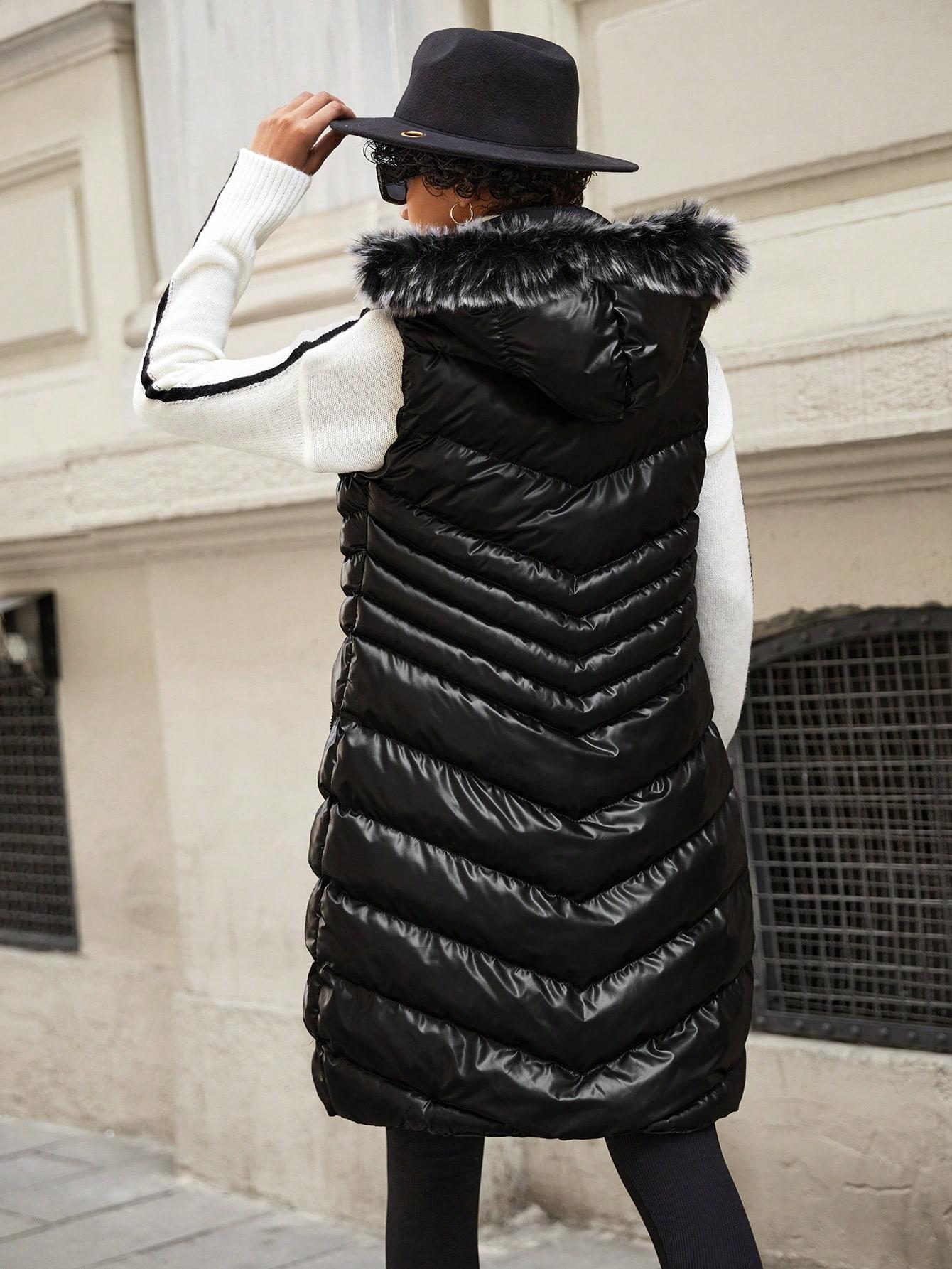 SHEIN CZARNA PIKOWANA KAMIZELKA W01__46